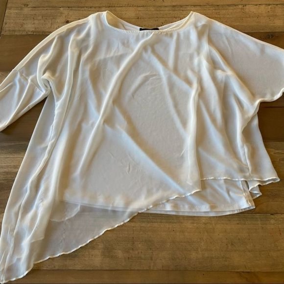 Tops - Atelier 29 White Asymmetrical Blouse - M